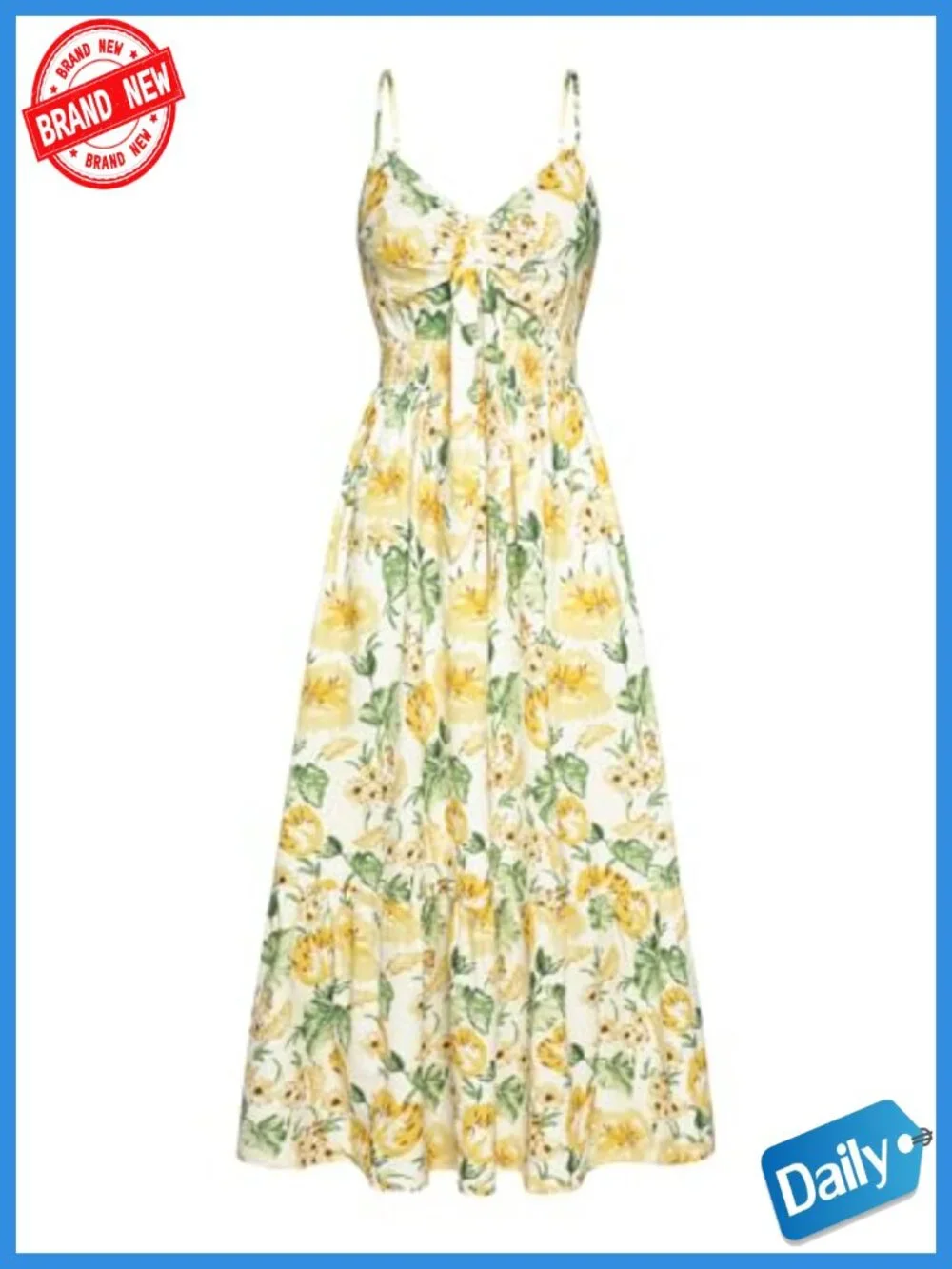 Summer Floral Maxi Dress Flowy Boho Beach Vacation Casual with Pockets